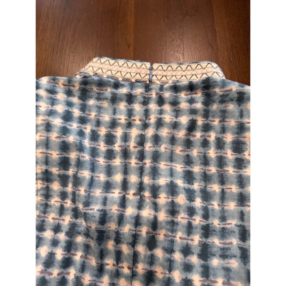 Tory Burch Coastal Sonda Dress Blue Long Sleeve Embroidered Boho‎ EUC - Picture 3 of 6